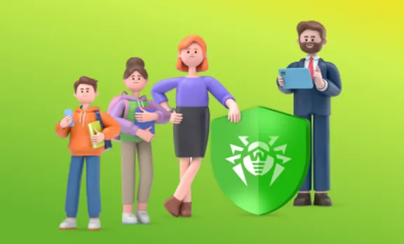 Dr.Web Family Security: 1 главное и 1 зависимое устр.