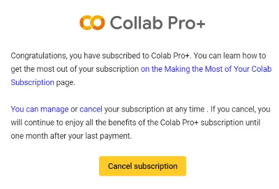 Google Colab | Подписка Colab Pro и Pro+ на 1 месяц