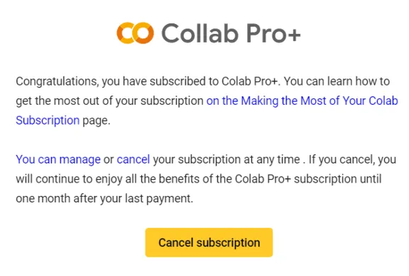 Google Colab | Подписка Colab Pro и Pro+ на 1 месяц