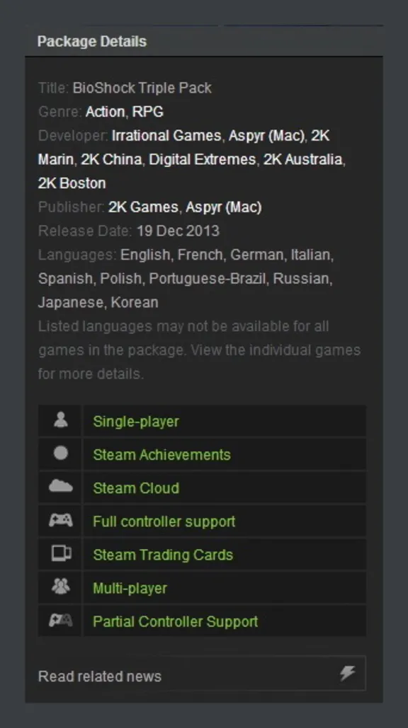BioShock Triple Pack (Steam Gift ROW / Region Free)