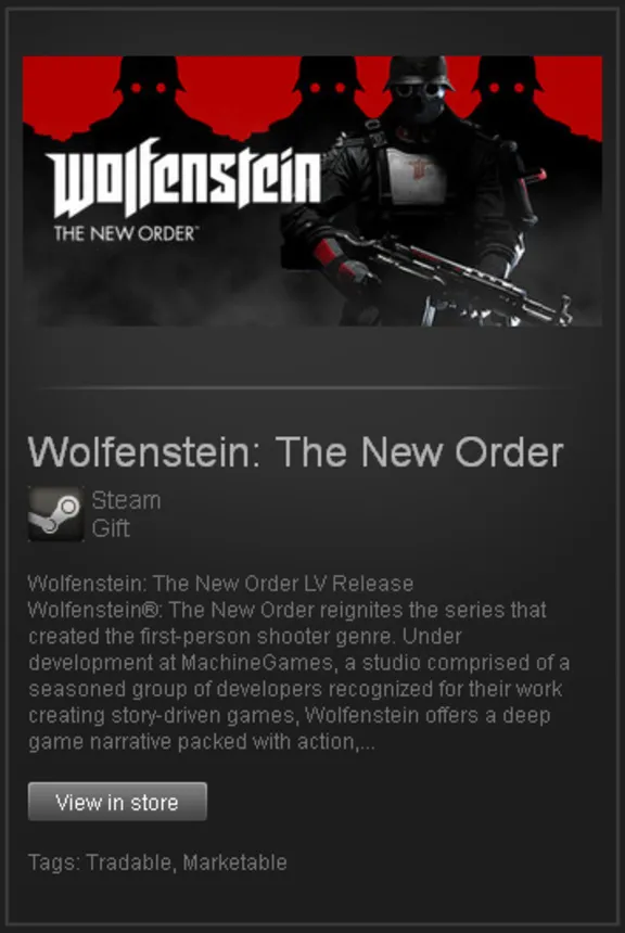 Wolfenstein The NO LV Release - STEAM Gift - reg free**