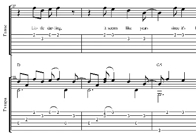 Here Comes the Sun (Beatles, Glee) Tab and Sheet music