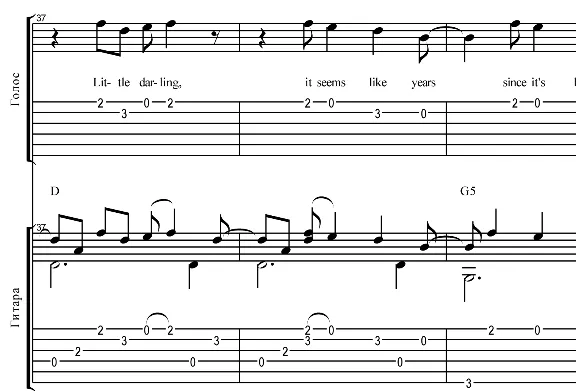 Here Comes the Sun (Beatles, Glee) Tab and Sheet music