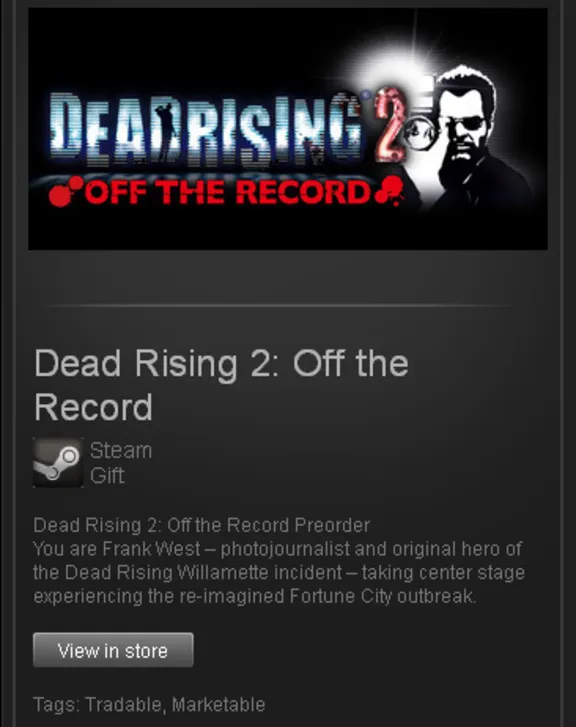 Dead Rising 2 Off the Record - STEAM Gift ROW / GLOBAL