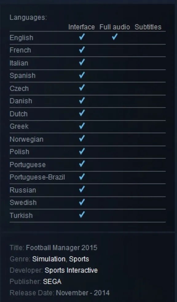 Football Manager 2015 Steam RU/CIS