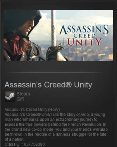 Assassin’s Creed® Unity (Steam Gift/ROW/Region Free)