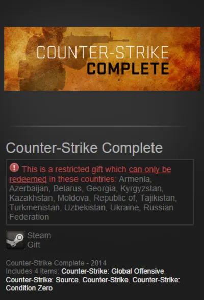 Counter-Strike: Global Offensive + CS 1.6 +CS Zero +CSS