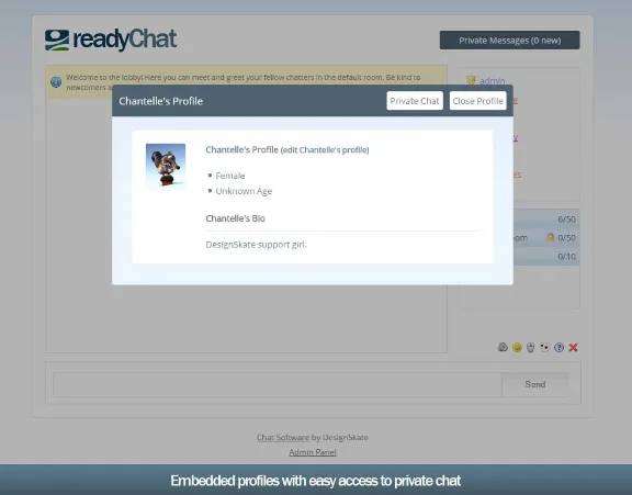 Чат-комната на php/ajax - readyChat 2.2.0