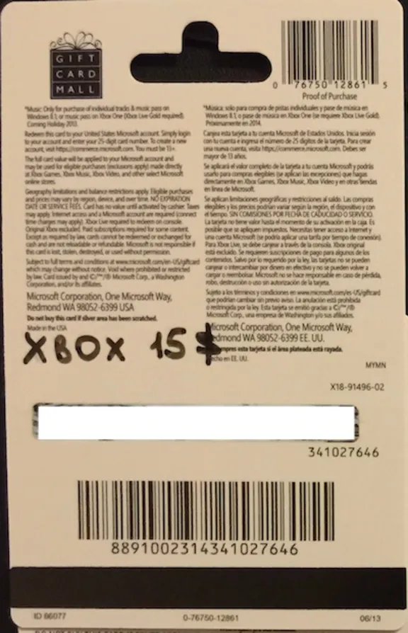 Xbox Live Gift Card USA Code $ 15 | Reliability + disco