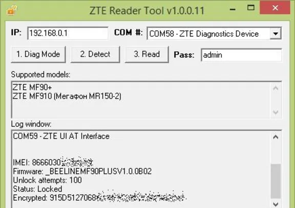 Разблокировка роутера ZTE MF90+. Код.