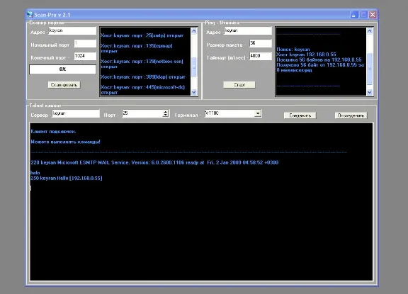 Scan-Pro v 2.1 Сканер портов.1024 портов за 20 секунд