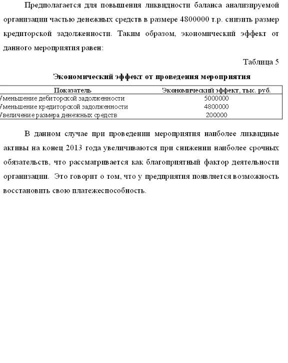 Курсовая оценка ликвидности предприятия