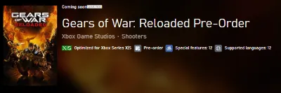 gears of war: Reloaded Предзаказное издание Xbox + ПК |  ГЛОБАЛЬНЫЙ КЛЮ