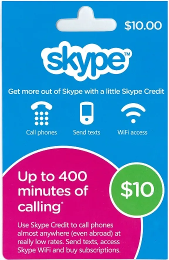 AUD 10 Australian$ = 7 USD, активация на http://www.skype.com