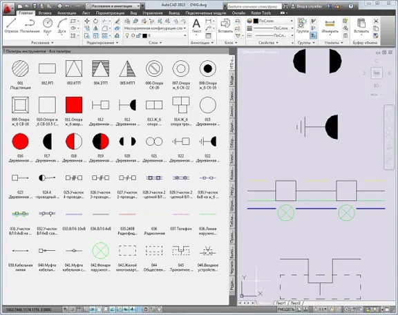 Transmission towers symbols
