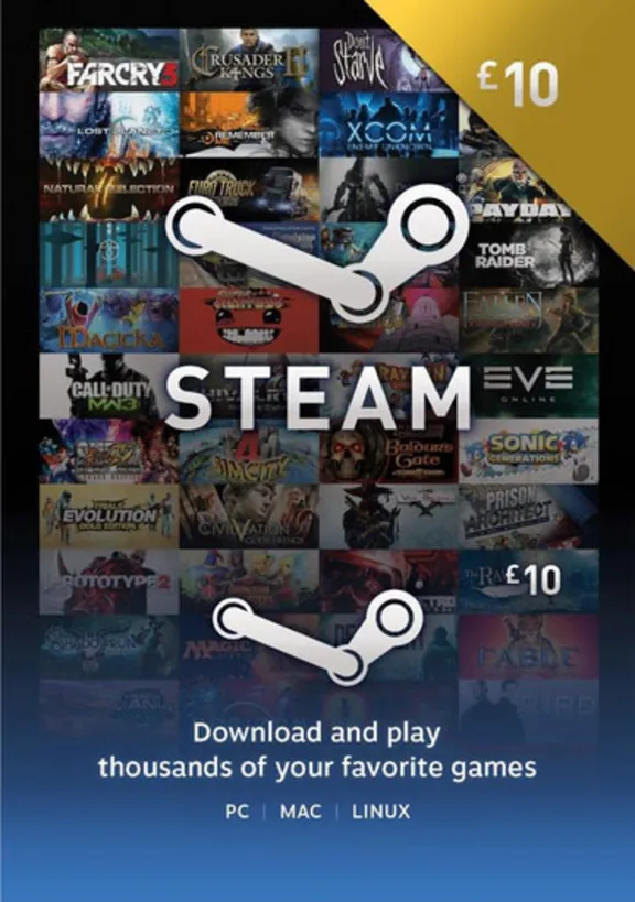 STEAM WALLET GIFT CARD £10 (GBP) | Discounts