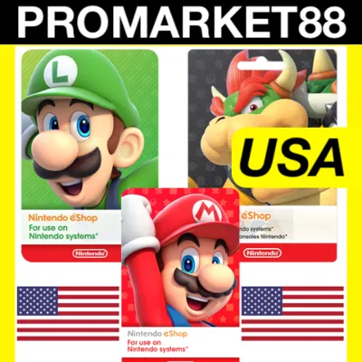 НИНТЕНДО Подарочная Карта США USD Nintendo eShop Gift Card USA US ПОПОЛНЕНИЕ