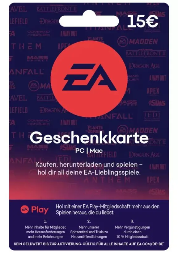 EA Gift Card €15 КЛЮЧ🔑 Ea App Евросоюз