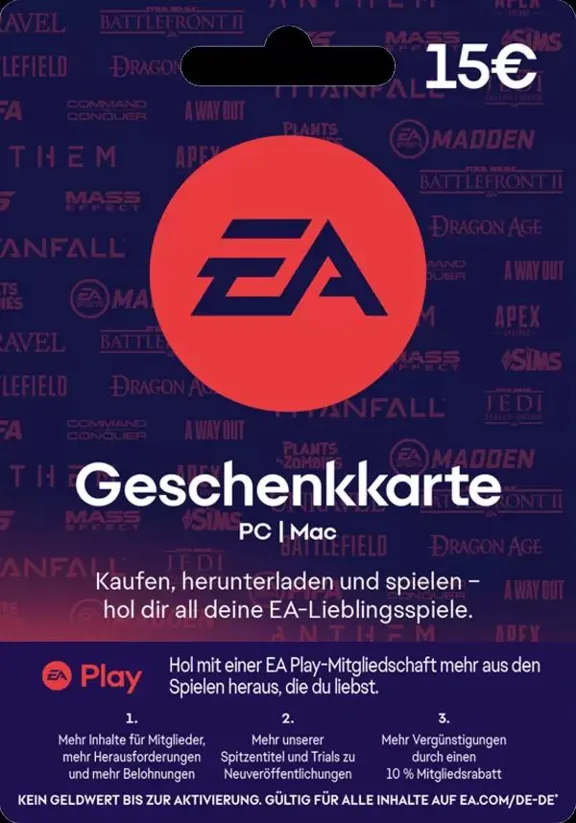 EA Gift Card €15 КЛЮЧ🔑 Ea App Евросоюз