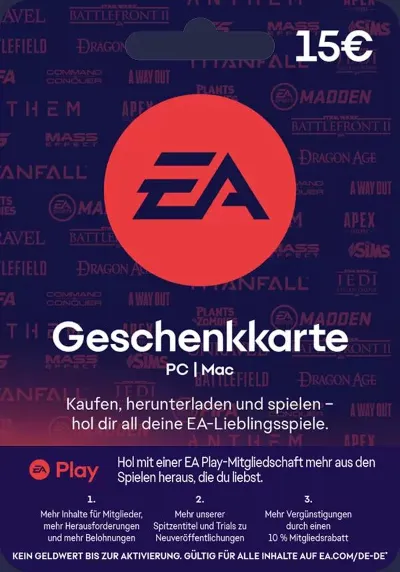 EA Gift Card €15 КЛЮЧ🔑 Ea App Евросоюз