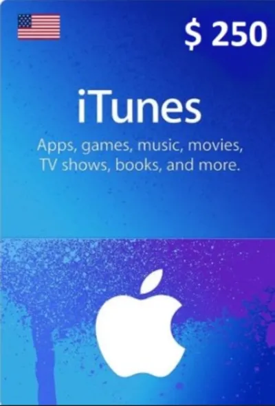 🟢ITunes Gift Card 250 USD (USA)🔑