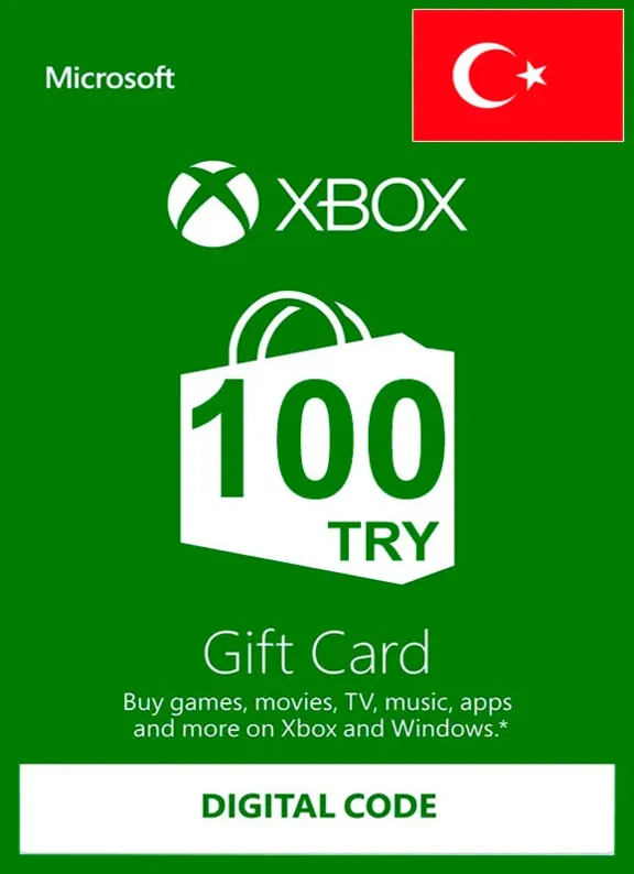 ПОДАРОЧНАЯ КАРТА XBOX 100 TRY (ТУРЦИЯ) ДОСТАВКА 24/7