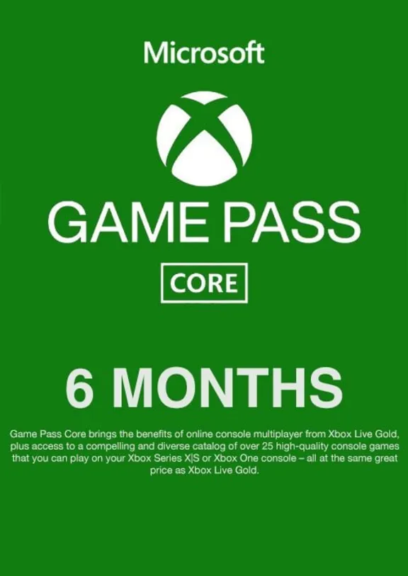 ✅ XBOX GAME PASS CORE 6 MONTH KEY 🔑  INDIA