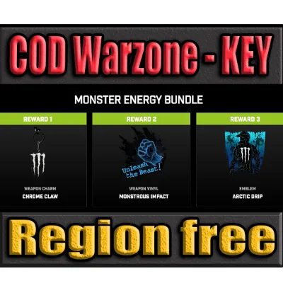 MONSTER ENERGY BUNDLE✅ CLAW+EMBLEM ✅ CoD MW3+WARZONE 🔥
