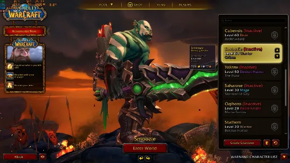 Аккаунт KZ Battle.net WoW Прокаченный (BFA/Shadowlands)