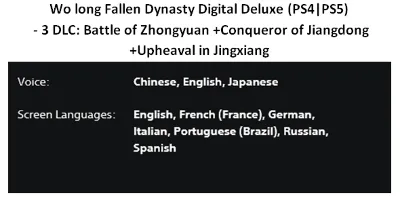 Wo Long Fallen Dynasty + 3DLC PS4|PS5 Аренда от 7 дней