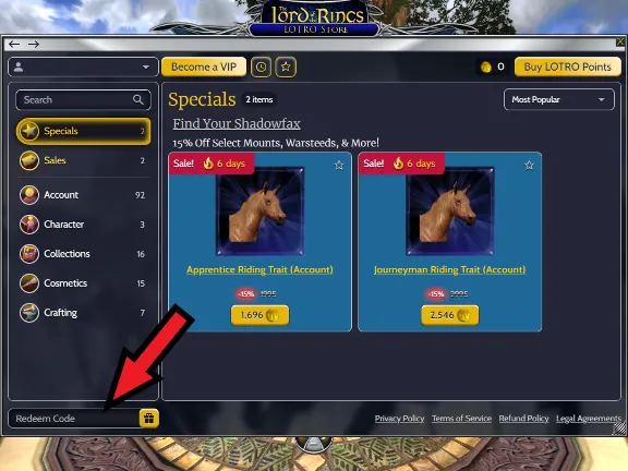 🔑RU/WORLD Lord Of The Rings Online 1800 Turbine Points