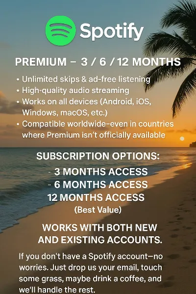 Spotify Premium 1/3/6/12 Individual | PLATINUM| RU+ GLOBAL Charge ACC  FULLY DATE