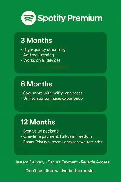 Spotify Premium 1/3/6/12 Individual | PLATINUM| RU+ GLOBAL Charge ACC  FULLY DATE