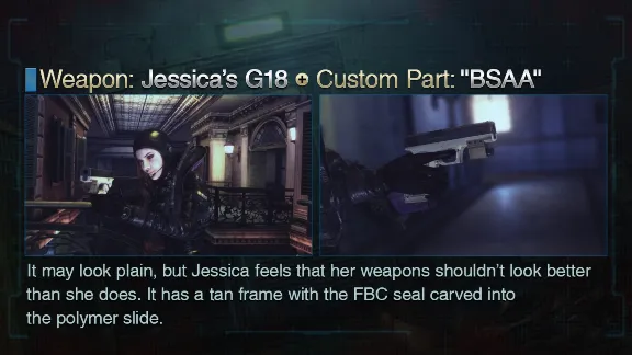 Resident Evil: Revelations: Jessica&acute;s G18 + Custom Part
