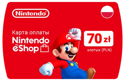 Карта Nintendo eShop 70zł PLN(Злотых) 🔵Польша