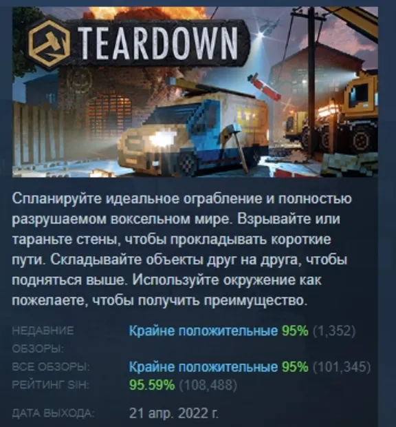 Teardown АВТОДОСТАВКА STEAM GLOBAL МГНОВЕННО ЛИЦЕНЗИЯ