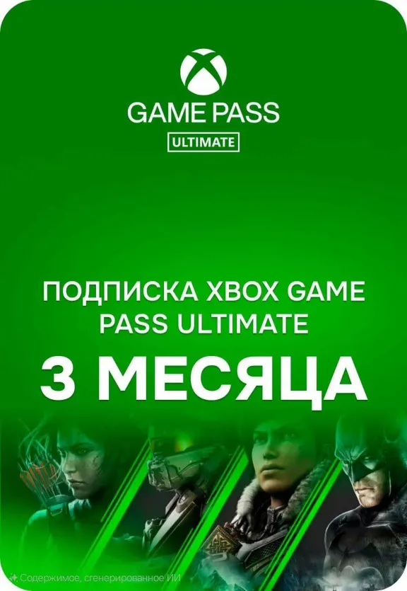 ✅🔑· КЛЮЧ · Xbox Game Pass Ultimate на 3 месяца ·