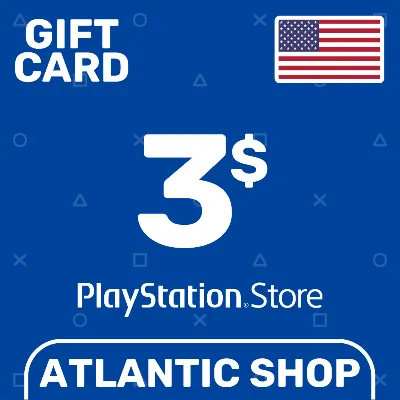 ⭐️Карта Пополнения PSN 3$ (USD) США