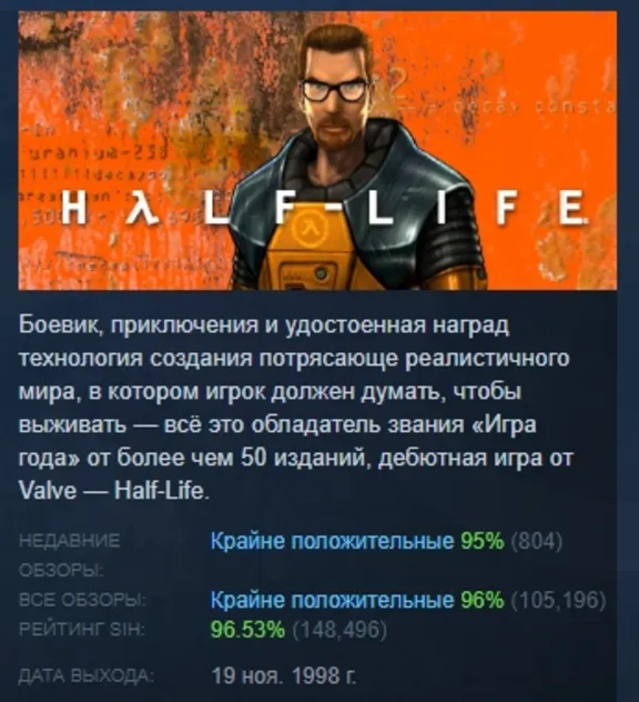 Half-Life АВТОДОСТАВКА STEAM РОССИЯ МГНОВЕННО ЛИЦЕНЗИЯ