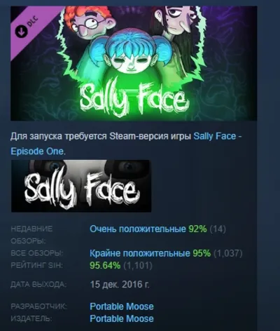 Sally Face - Season Pass DLC AUTODELIVERY STEAM РОССИЯ