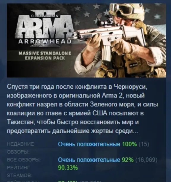 Arma 2: Operation Arrowhead 💎 AUTODELIVERY STEAM GIFT INSTANTLY