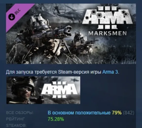 Arma 3 Marksmen АВТОДОСТАВКА DLC STEAM РОССИЯ