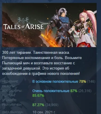 Tales of Arise - Beyond the Dawn Ultimate Edition STEAM