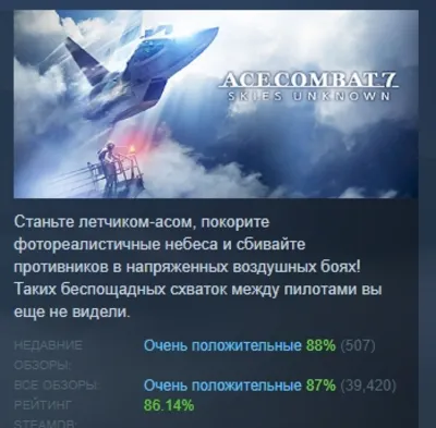ACE COMBAT 7 SKIES UNKNOWN TOP GUN: Maverick Ultimate AUTODELIVERY STEAM GIFT INSTANT