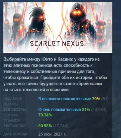 SCARLET NEXUS Deluxe Edition АВТОДОСТАВКА STEAM GLOBAL МГНОВЕННО ЛИЦЕНЗИЯ