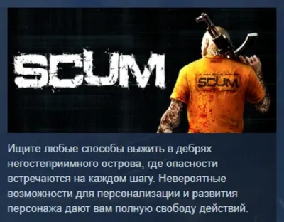 SCUM АВТОДОСТАВКА STEAM GLOBAL МГНОВЕННО ЛИЦЕНЗИЯ