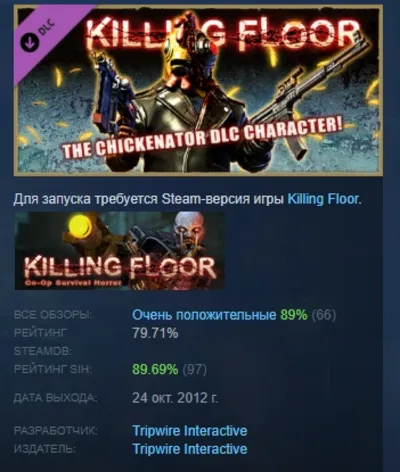 Killing Floor - The Chickenator Pack DLC AUTODELIVERY STEAM RUSSIA