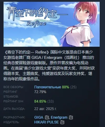 Kono Aozora ni Yakusoku o Refine AUTODELIVERY STEAM GIFT INSTANTLY