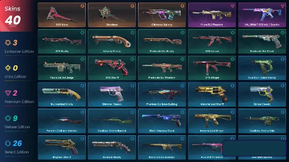 VALORANT | .SYS Melee | 40 skins | 186 LVL