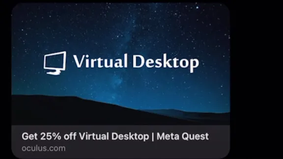 Ключ виртуального рабочего стола для Meta/Oculus Quest
